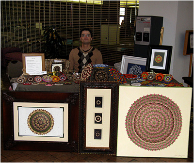 James Malcolm debuted Dark Water Designs at the American Indian Women's Conference at UNC Pembroke.